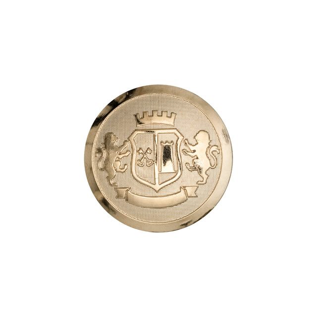 Italian Gold Crest Plastic Shank Back Button - 32L/20mm