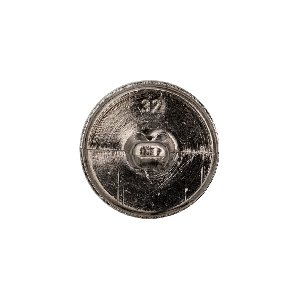 Italian Silver Crest Plastic Shank Back Button - 32L/20mm Detail