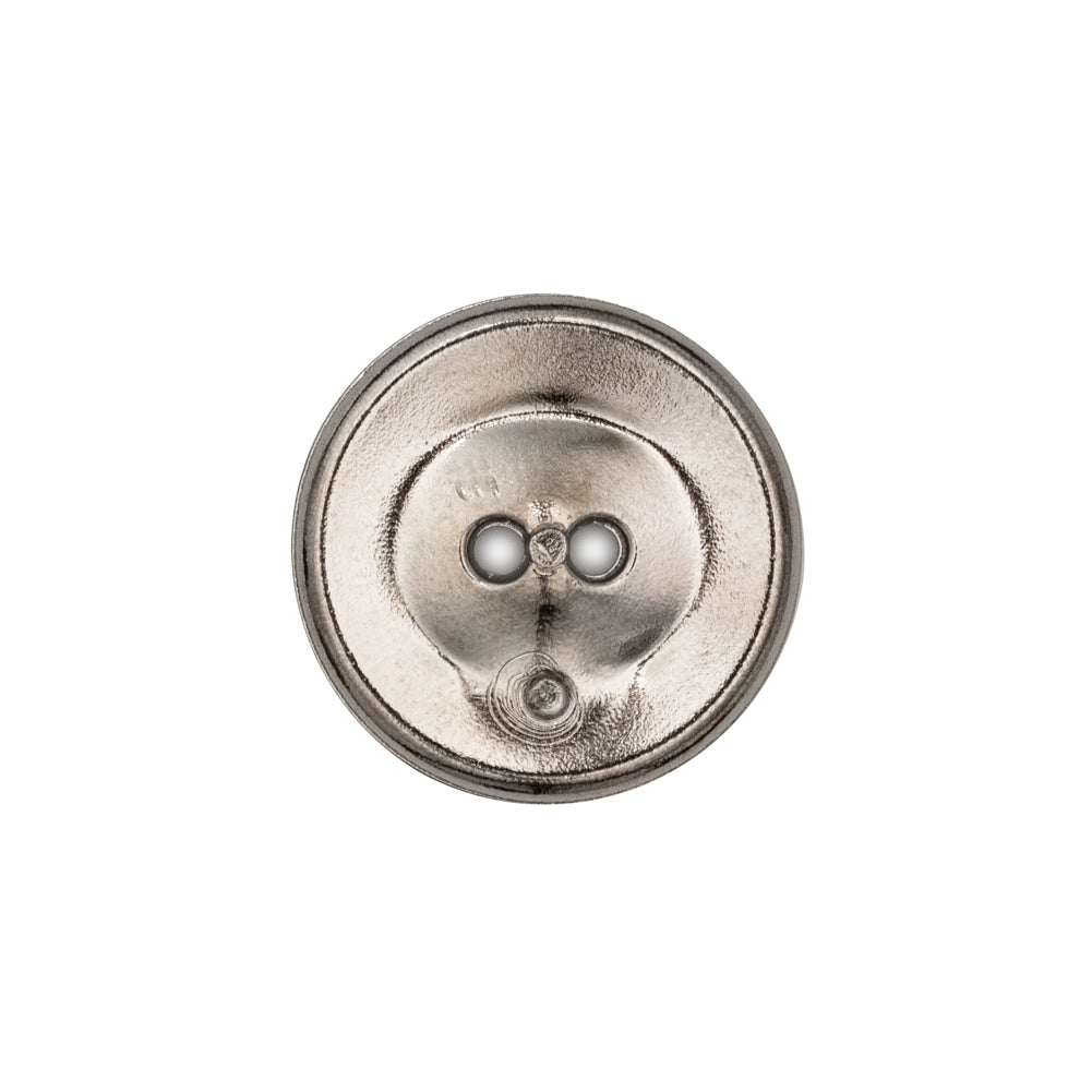 Italian Silver 2-Hole Crest Button - 32L/20mm Detail