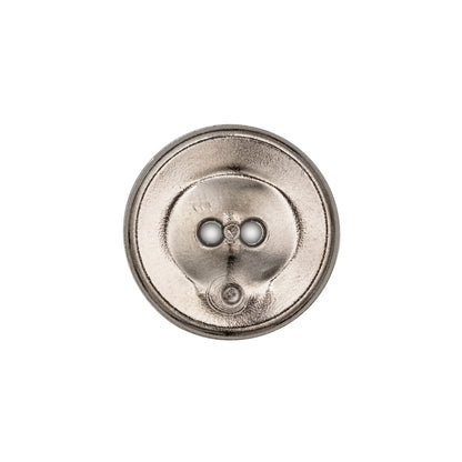 Italian Silver 2-Hole Crest Button - 32L/20mm Detail
