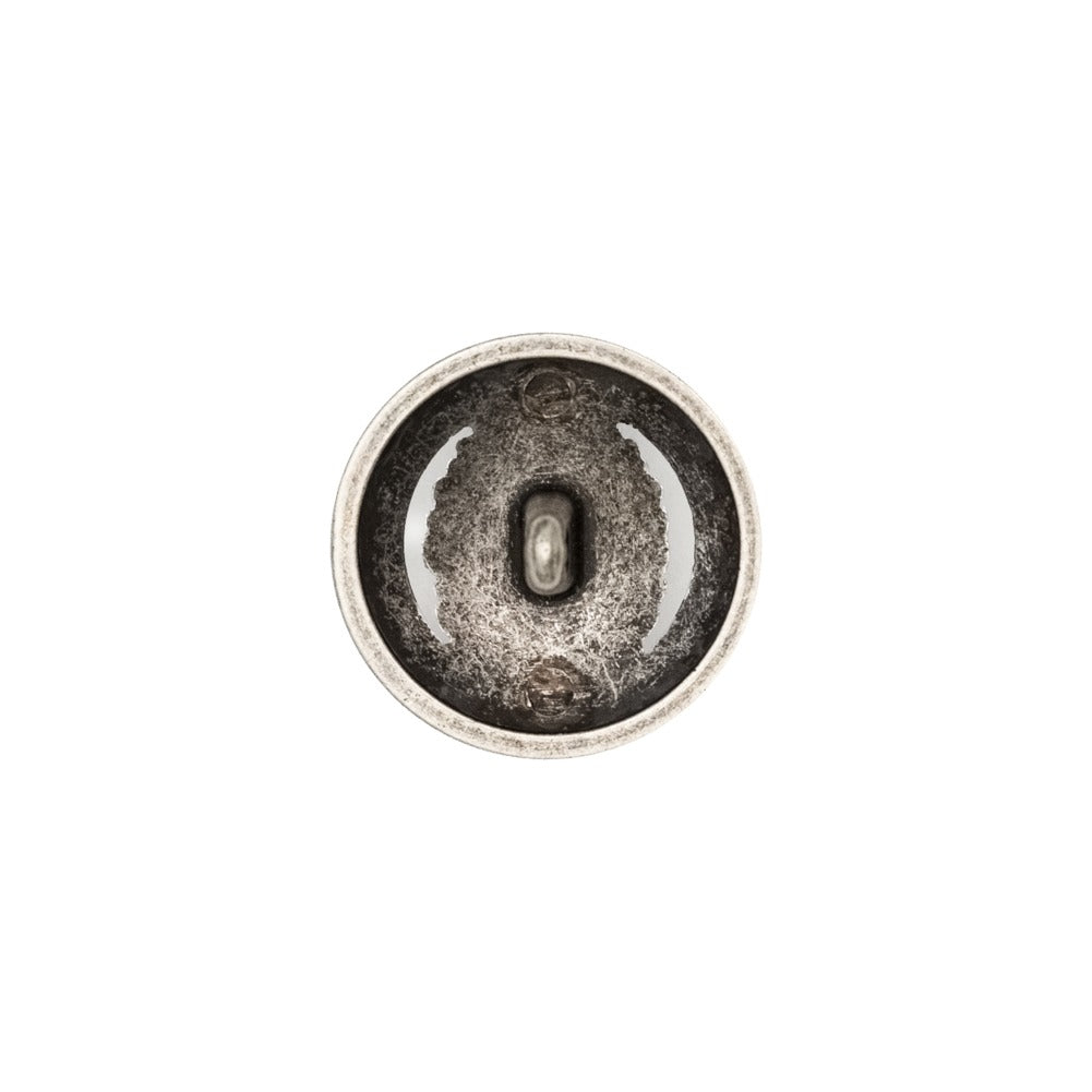 Italian Silver Metal Crest Shank Button - 24L/15mm Detail