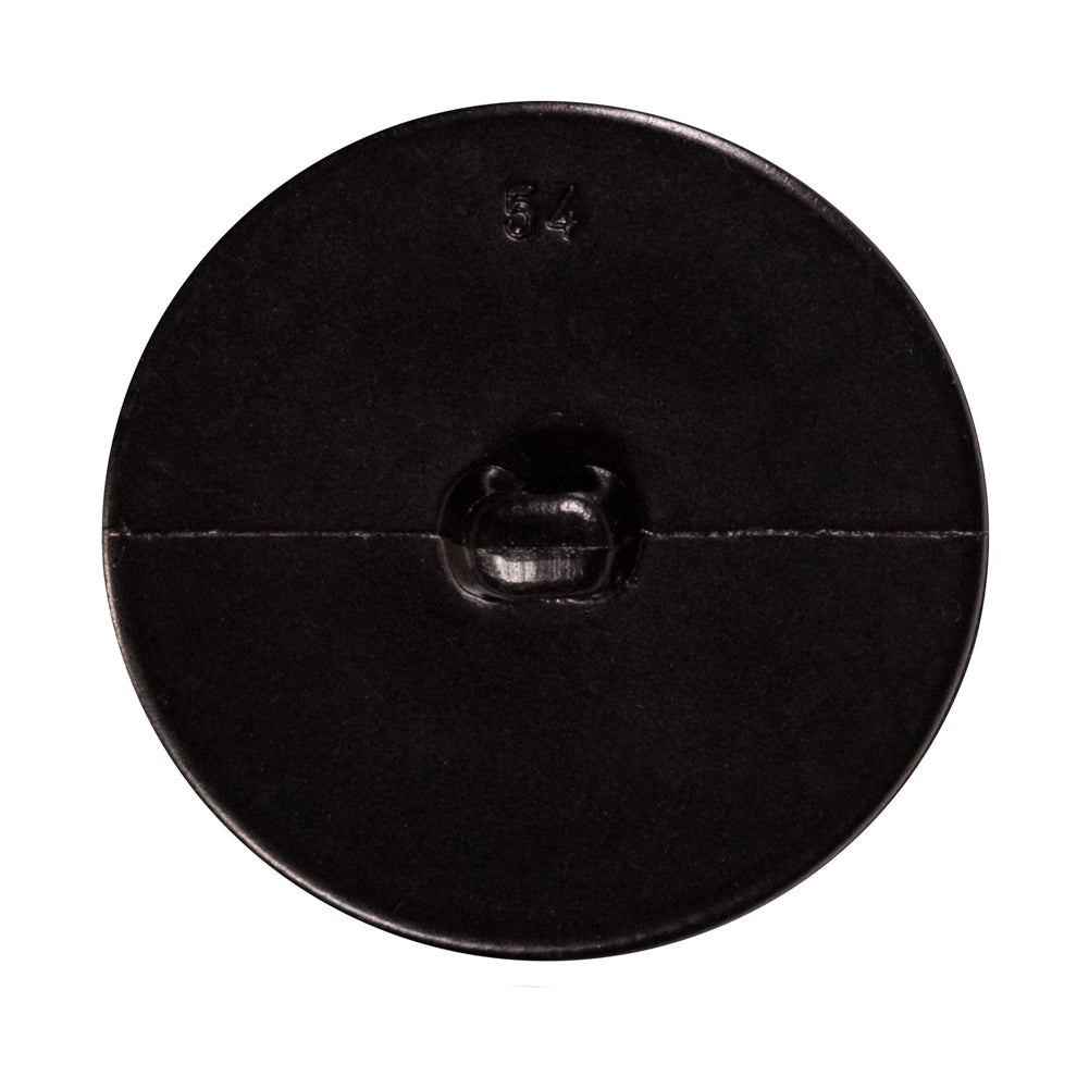 Black Cross Stitch Plastic Shank Back Button - 54L/34mm Detail