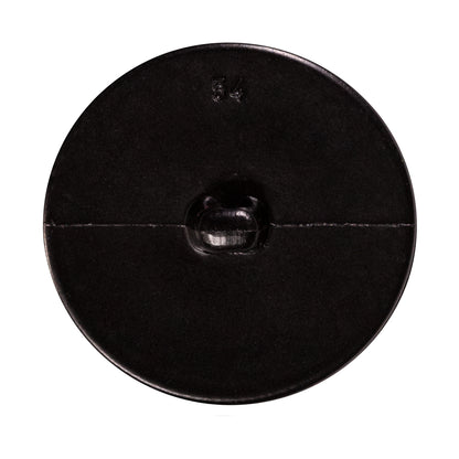 Black Cross Stitch Plastic Shank Back Button - 54L/34mm Detail