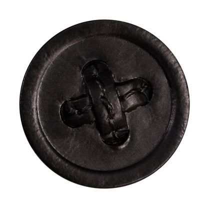 Black Cross Stitch Plastic Shank Back Button - 54L/34mm
