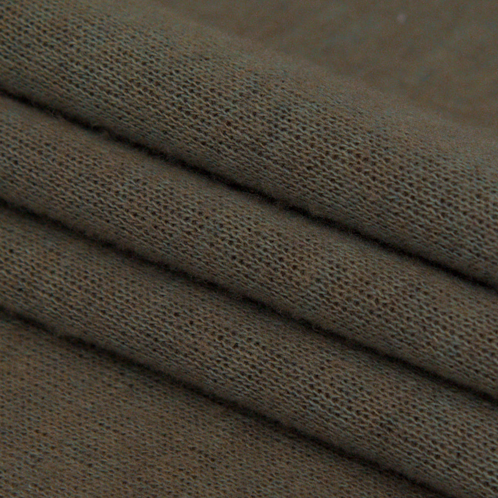 Italian Brindle and Coffee Liqueur Reversible Wool Double Knit Folded