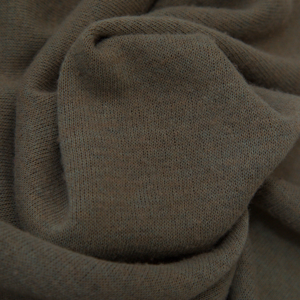 Italian Brindle and Coffee Liqueur Reversible Wool Double Knit Detail