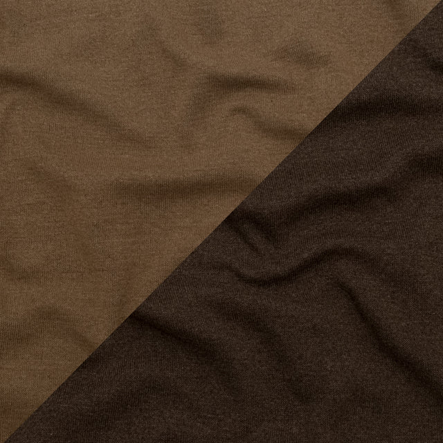 Italian Wren and Sepia Tint Reversible Wool Double Knit