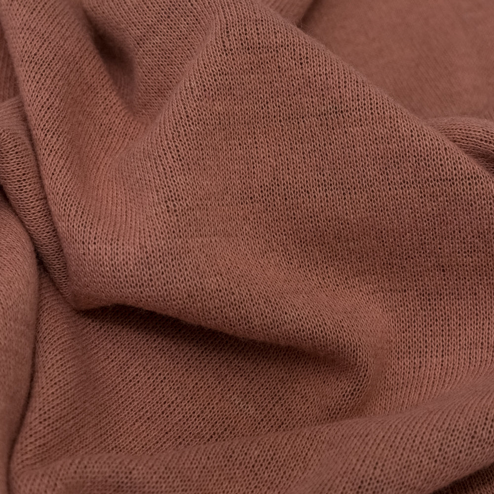 Italian Salmon and Brown Reversible Wool Double Knit Detail