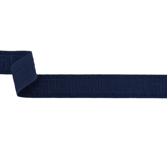 Italian Navy Elastic Greek Key Trim - 1.5"