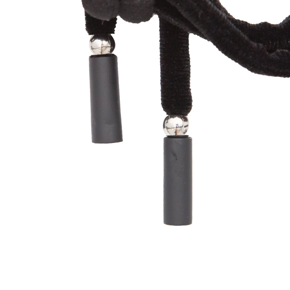 Italian Black Velvet Drawstring - 49" Detail