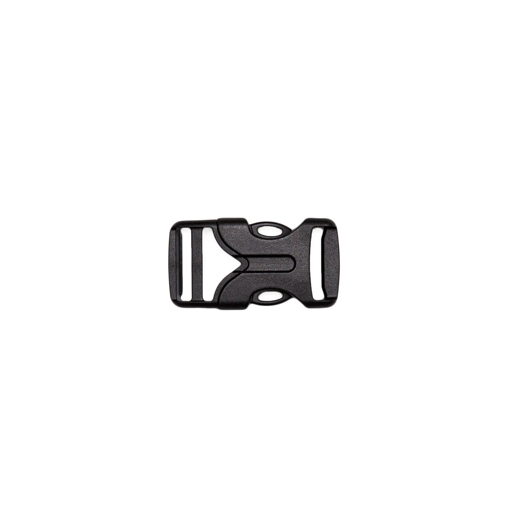 Italian Black Plastic Release Buckle - 2" x 1" Detail