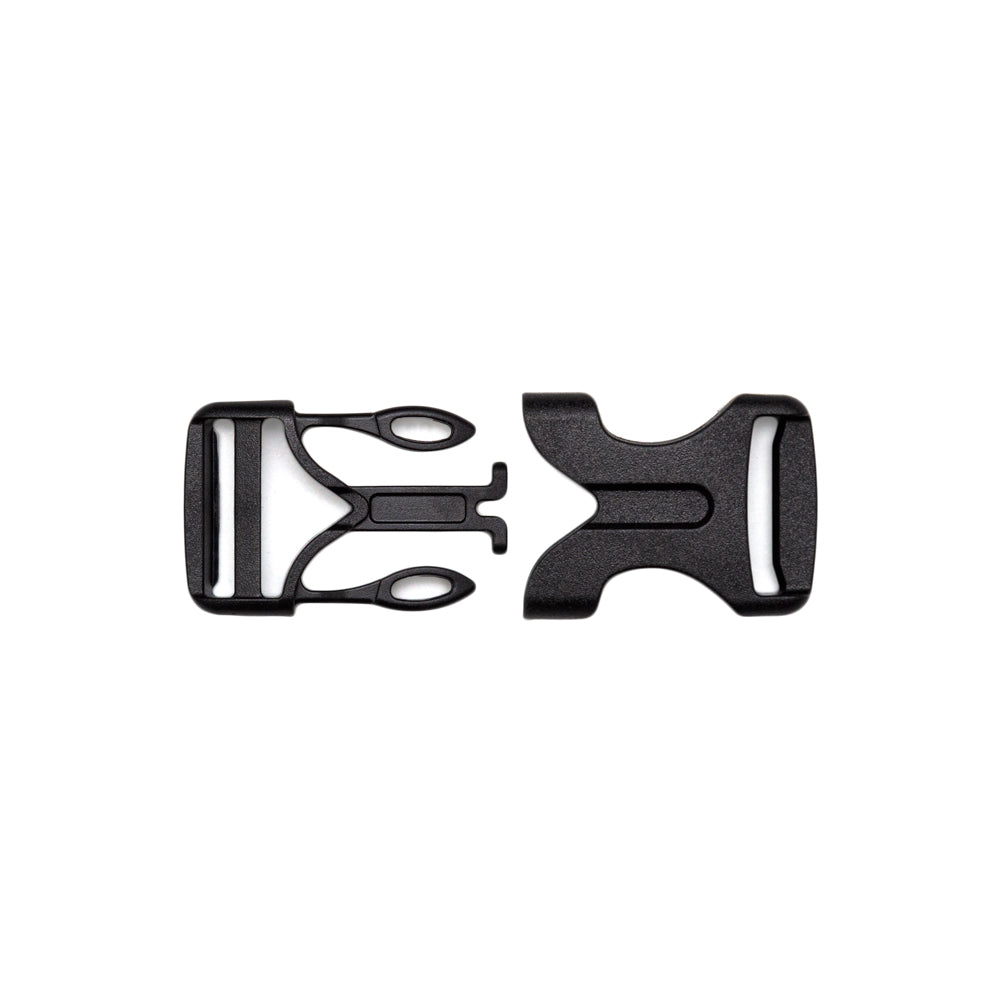 Italian Black Plastic Release Buckle - 2.375" x 1.25"