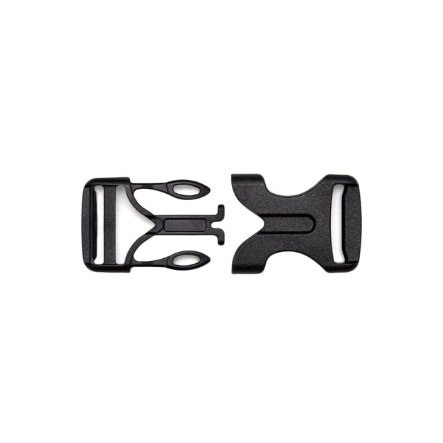 Italian Black Plastic Release Buckle - 2.375" x 1.25"