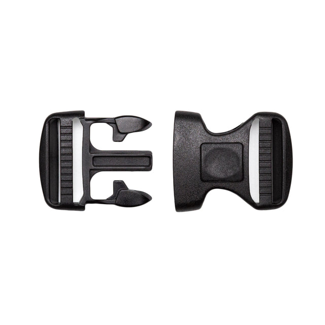 Italian Black Plastic Release Buckle - 3" x 1.75"