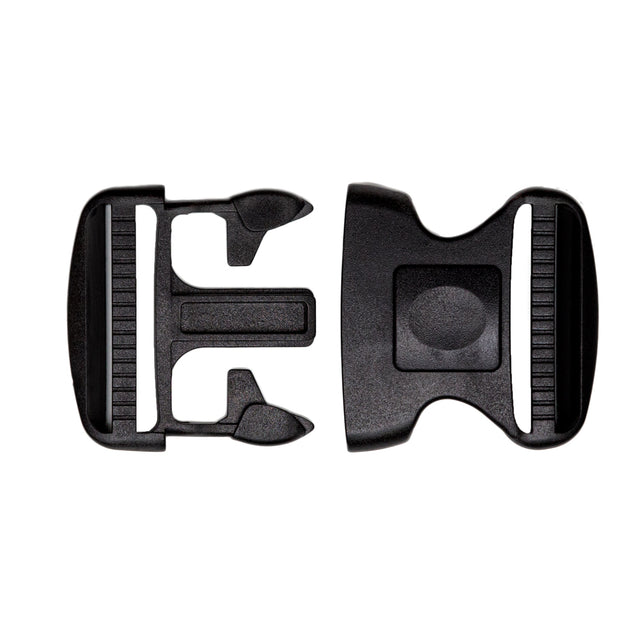 Italian Black Plastic Release Buckle - 3.25" x 2.5"
