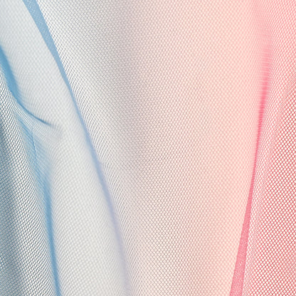 Ombre Shadow Tulle - Sea Pink, Green and Angel Falls Folded