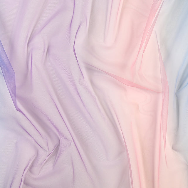 Ombre Shadow Tulle - English Lavender, Pink and Blue