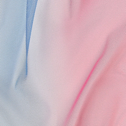 Ombre Shadow Tulle - Fuchsia and Blue Folded