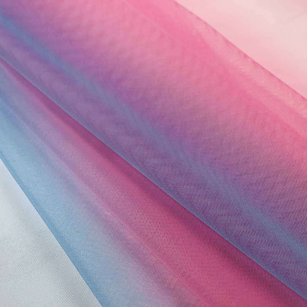 Ombre Shadow Tulle - Fuchsia and Blue Full