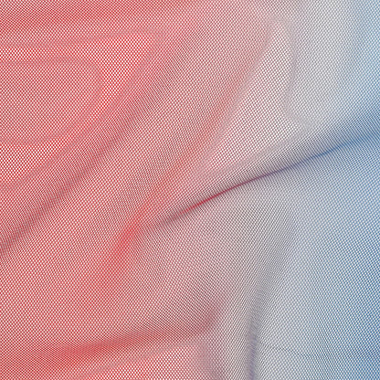 Ombre Shadow Tulle - Red, White and Blue Folded