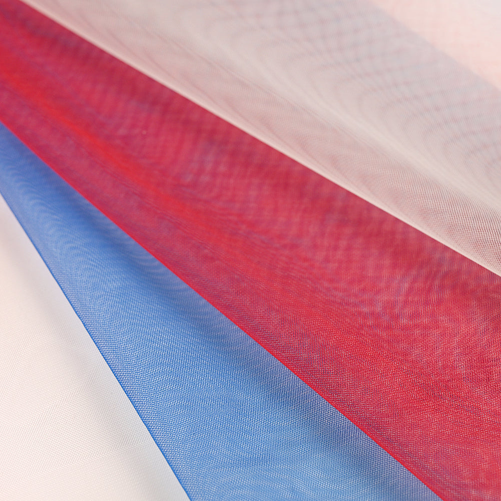 Ombre Shadow Tulle - Red, White and Blue Full