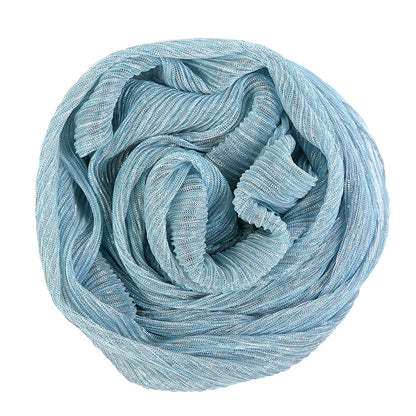 Metallic Stretch Plisse - Baby Blue - Natalia Collection Detail