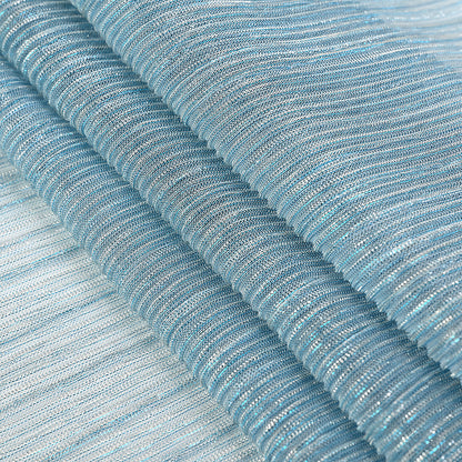 Metallic Stretch Plisse - Baby Blue - Natalia Collection Full