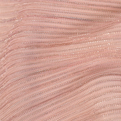 Metallic Stretch Plisse - Dusty Rose - Natalia Collection Folded