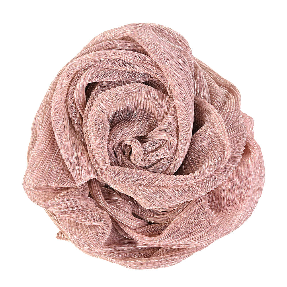 Metallic Stretch Plisse - Dusty Rose - Natalia Collection Detail