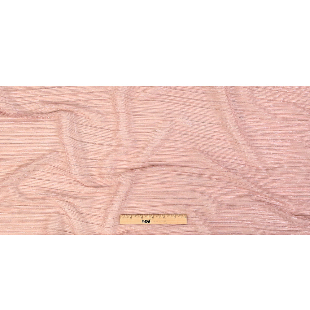 Metallic Stretch Plisse - Dusty Rose - Natalia Collection Drape