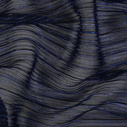 Metallic Stretch Plisse - Magnetic Blue - Natalia Collection