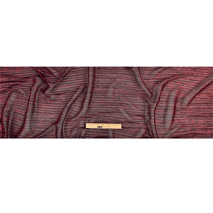 Metallic Stretch Plisse - Corazon and Black - Natalia Collection Drape