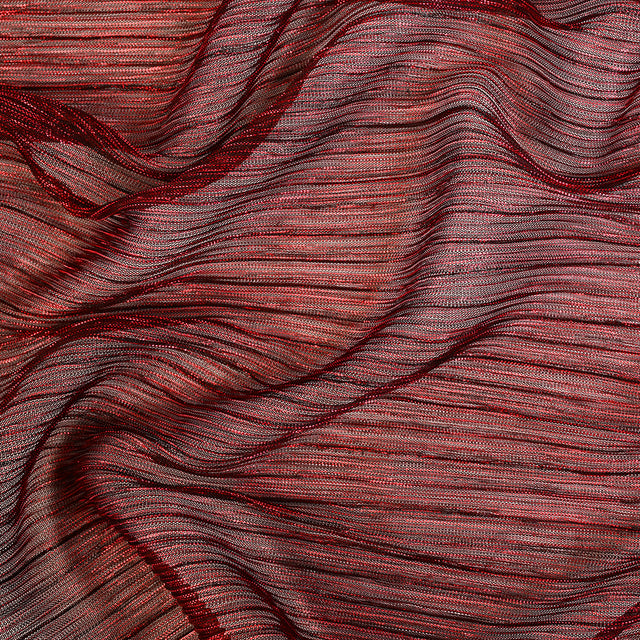 Metallic Stretch Plisse - Corazon and Black - Natalia Collection