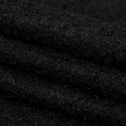 Black Boucled Blended Wool Knit Folded