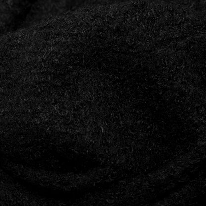 Black Boucled Blended Wool Knit Detail