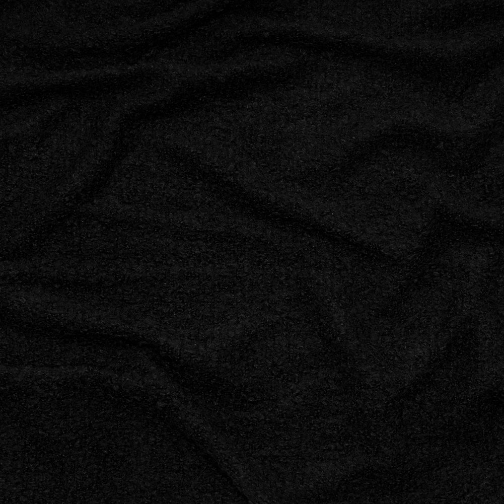 Black Boucled Blended Wool Knit