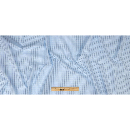 Premium Light Blue Woven Checks Dobby Cotton Shirting Full