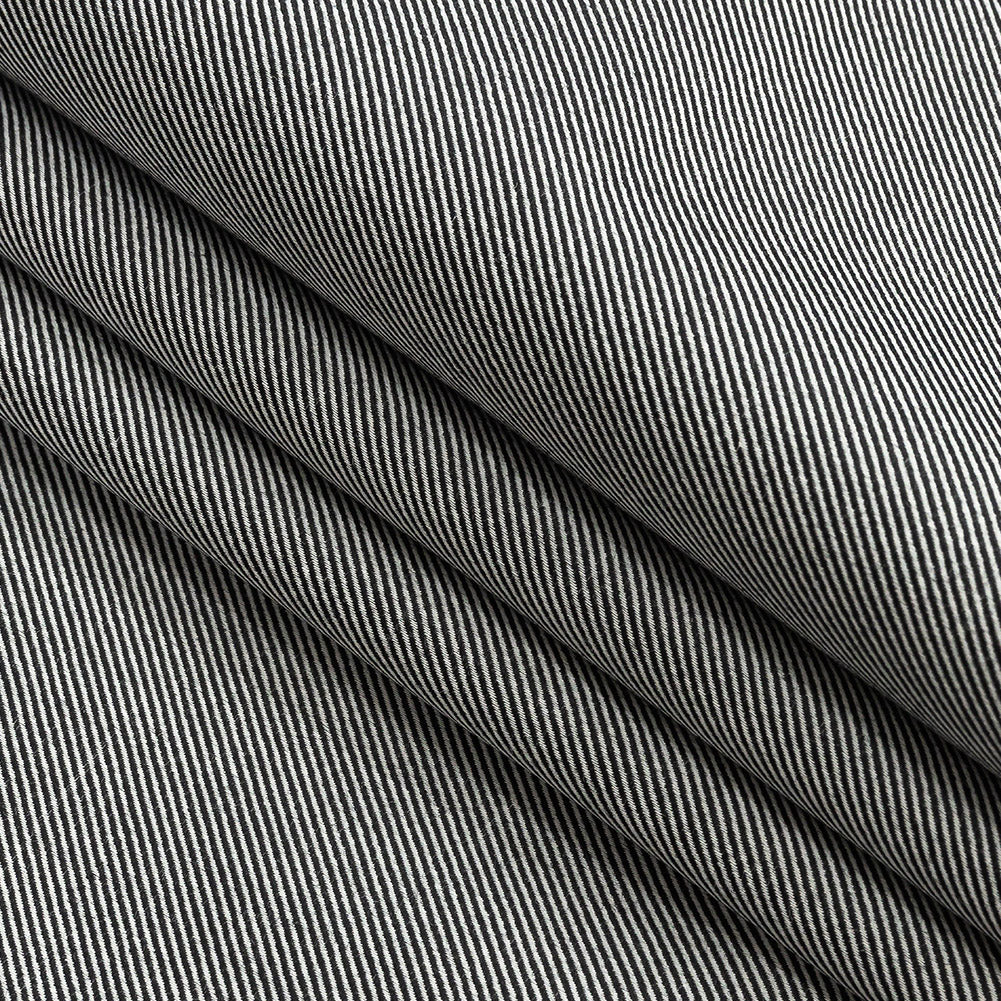 Premium Obsidian Twill Cotton Shirting Folded