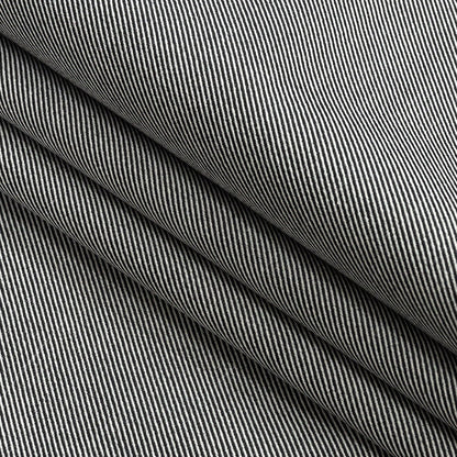 Premium Obsidian Twill Cotton Shirting Folded