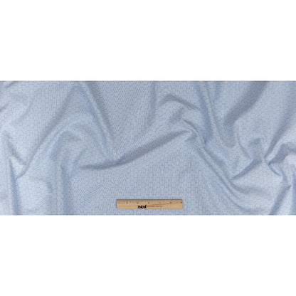 Premium Light Blue Circular Dandelions Cotton Shirting Full
