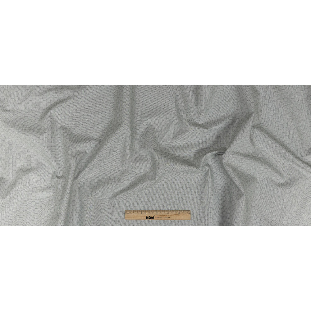 Premium Gray Circular Dandelions Cotton Shirting Full