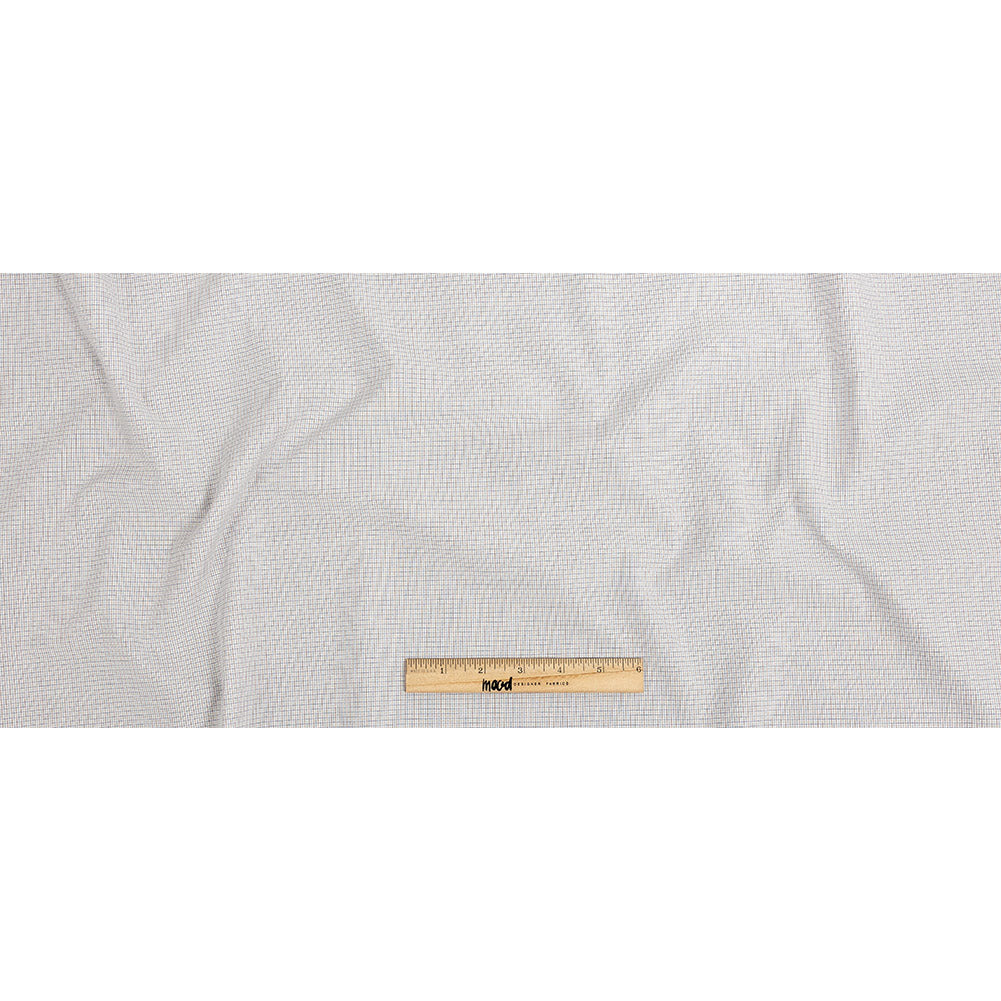 Premium Red, Pastel Yellow and Surf the Web Blue Graph Check Cotton Shirting Full