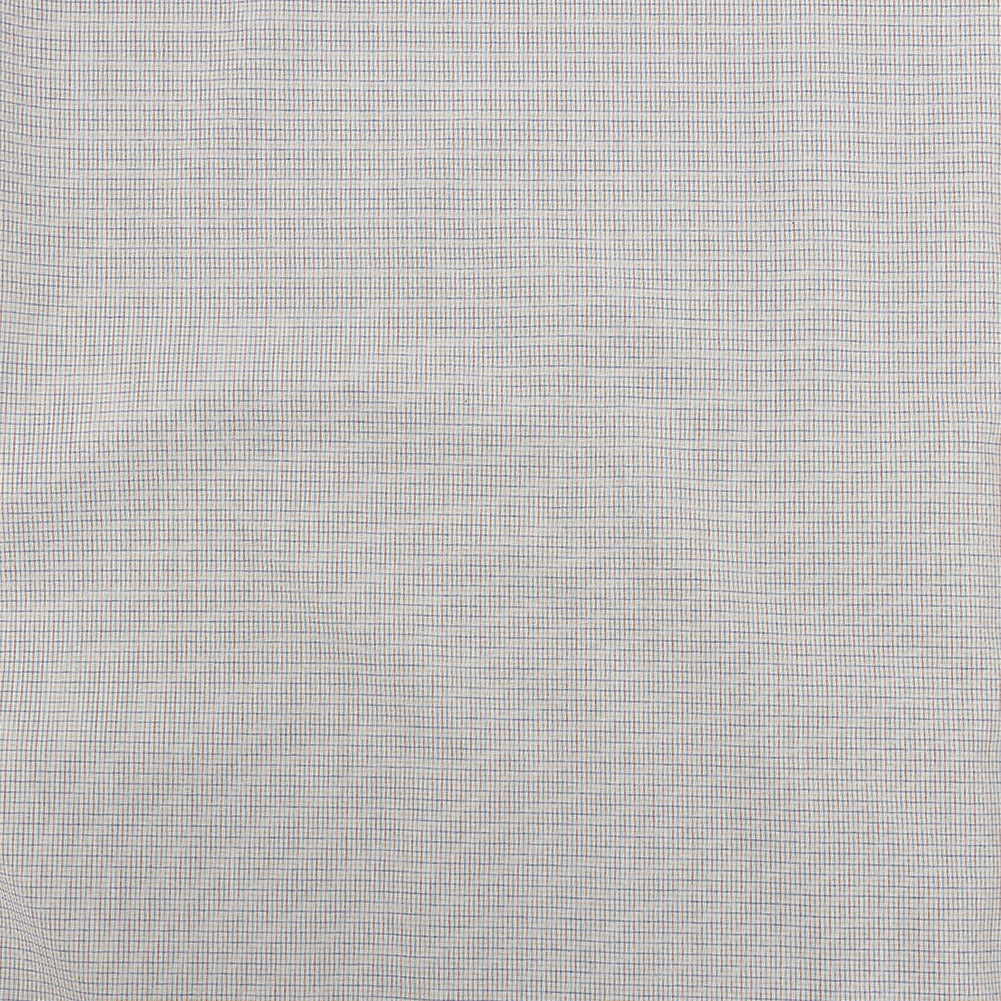 Premium Red, Pastel Yellow and Surf the Web Blue Graph Check Cotton Shirting