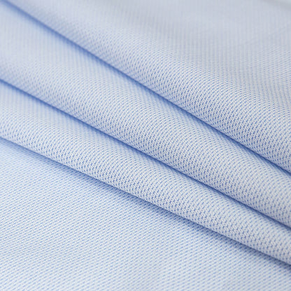 Premium Light Blue Patterned Dobby Cotton Shirting Folded