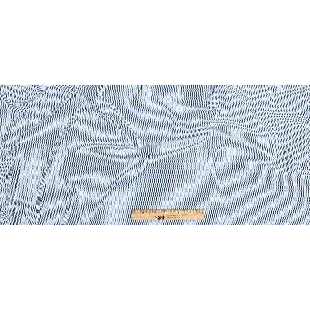 Premium Medium Blue Woven Squares Dobby Cotton Shirting Full