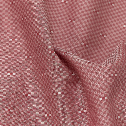 Premium Red Minute Checks Dobby Cotton Shirting Detail