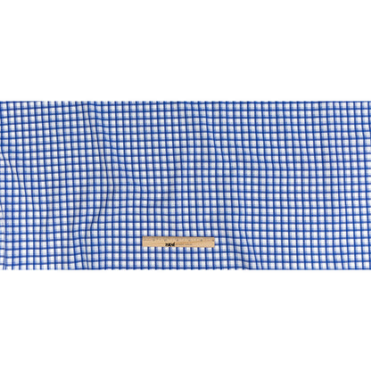 Premium Baja Blue and Hydrangea Shadow Check and Chevron Cotton Dobby Shirting Full