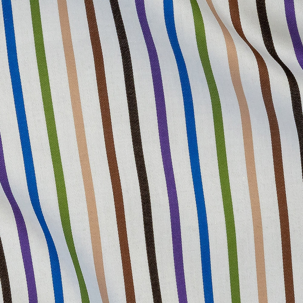 Premium Cool-Tones Multicolor Pencil Stripes Dobby Cotton Shirting Detail
