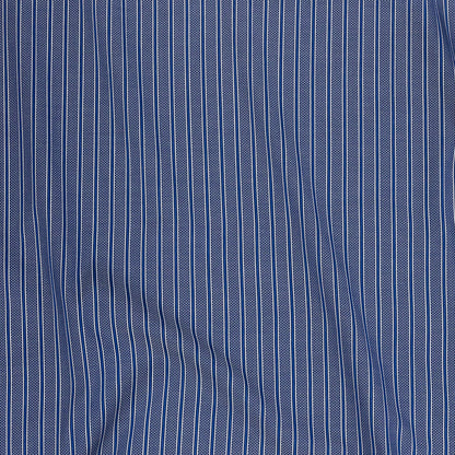 Premium Medium Blue Checks and Stripes Cotton Shirting