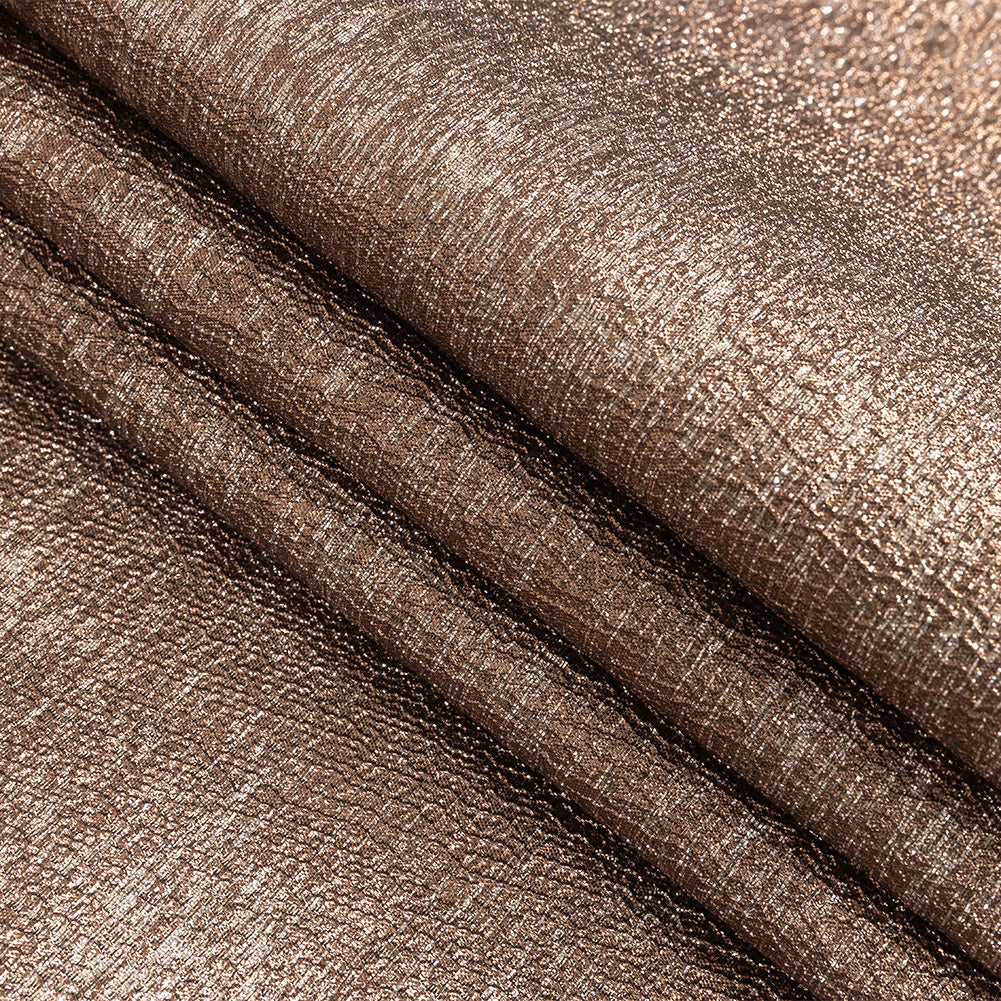 Metallic Bronze Crackle Luxury Brocade Detail